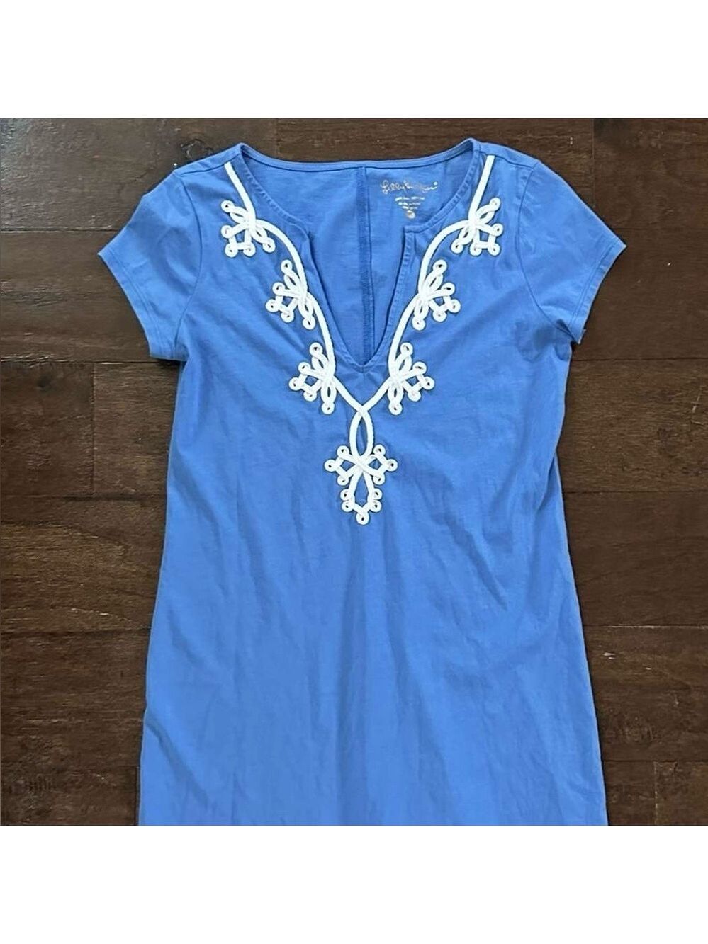Lilly Pulitzer-Brewster Dress-Blue-size XS-EUC - Picture 9 of 11